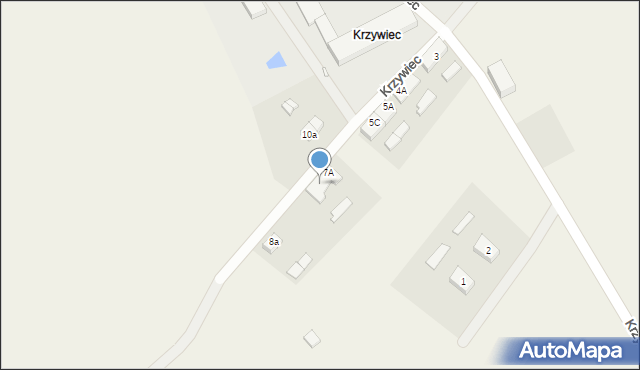 Krzywiec, Krzywiec, 7c, mapa Krzywiec