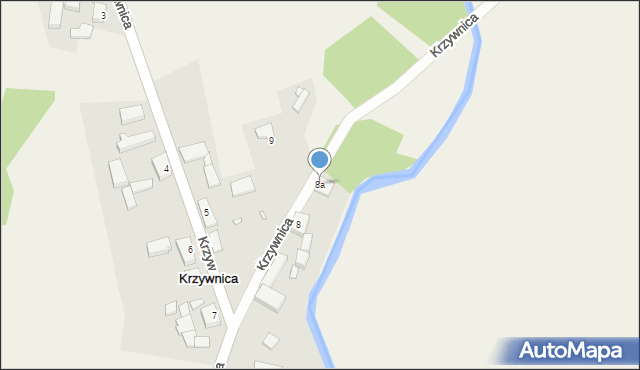 Krzywnica, Krzywnica, 8a, mapa Krzywnica