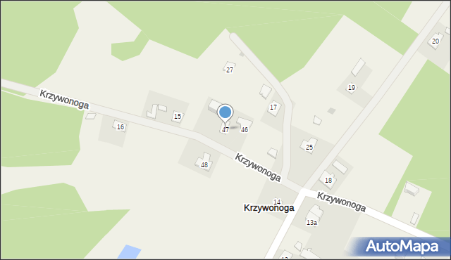 Krzywonoga, Krzywonoga, 47, mapa Krzywonoga