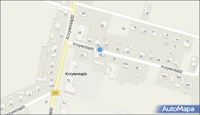 Krzywosądz, Krzywosądz, 54/3, mapa Krzywosądz