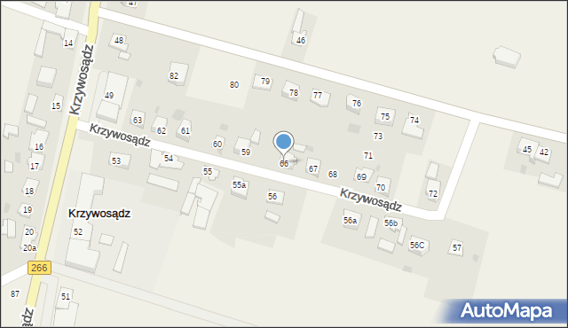 Krzywosądz, Krzywosądz, 66, mapa Krzywosądz