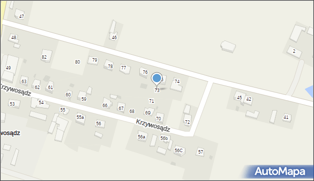 Krzywosądz, Krzywosądz, 73, mapa Krzywosądz