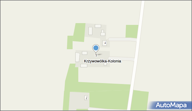 Krzywowólka-Kolonia, Krzywowólka-Kolonia, 3, mapa Krzywowólka-Kolonia