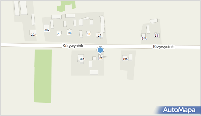 Krzywystok, Krzywystok, 16, mapa Krzywystok