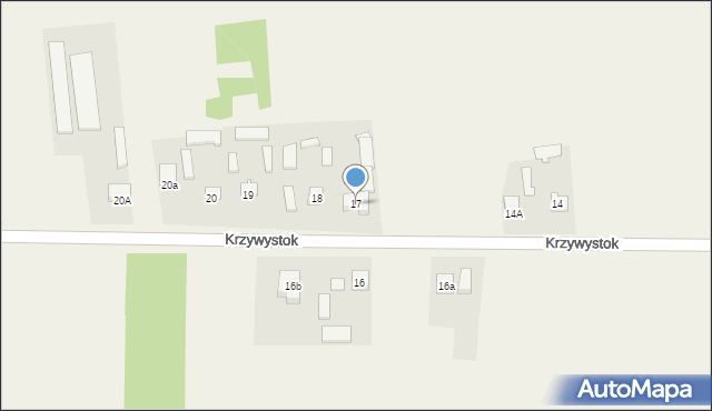 Krzywystok, Krzywystok, 17, mapa Krzywystok