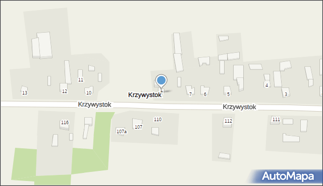 Krzywystok, Krzywystok, 8, mapa Krzywystok