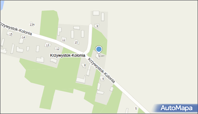 Krzywystok-Kolonia, Krzywystok-Kolonia, 7, mapa Krzywystok-Kolonia