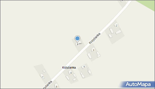 Krzyżanka, Krzyżanka, 4, mapa Krzyżanka