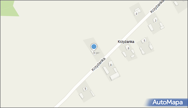 Krzyżanka, Krzyżanka, 7, mapa Krzyżanka