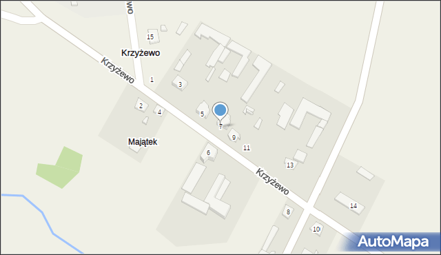 Krzyżewo, Krzyżewo, 7, mapa Krzyżewo