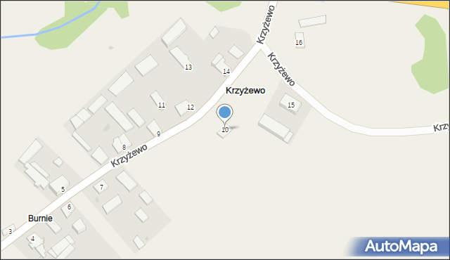 Krzyżewo, Krzyżewo, 10, mapa Krzyżewo