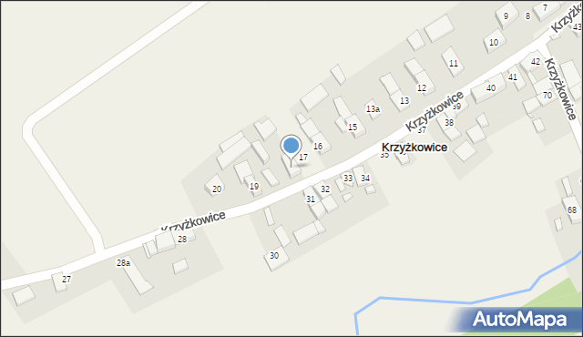 Krzyżkowice, Krzyżkowice, 18, mapa Krzyżkowice