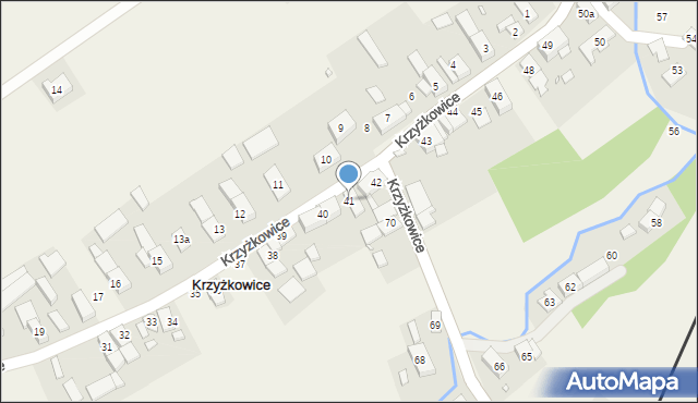 Krzyżkowice, Krzyżkowice, 41, mapa Krzyżkowice