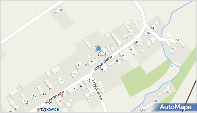 Krzyżkowice, Krzyżkowice, 6, mapa Krzyżkowice
