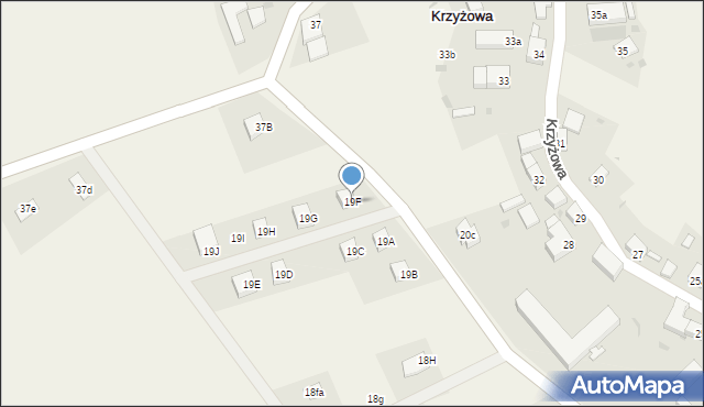 Krzyżowa, Krzyżowa, 19F, mapa Krzyżowa