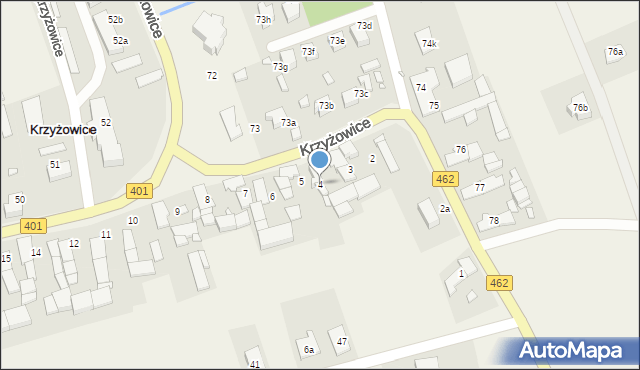 Krzyżowice, Krzyżowice, 4, mapa Krzyżowice