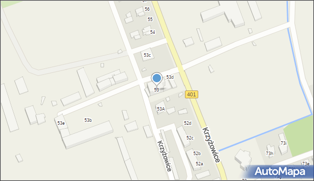 Krzyżowice, Krzyżowice, 53, mapa Krzyżowice