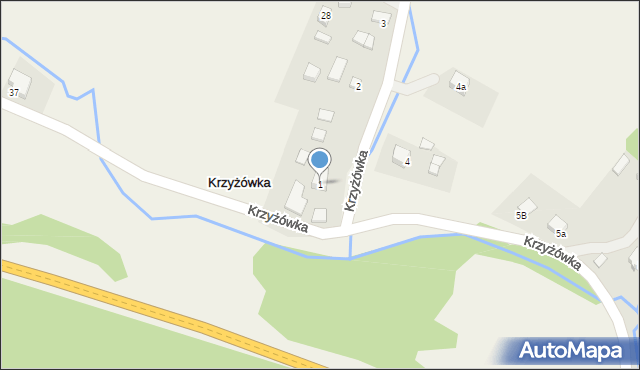 Krzyżówka, Krzyżówka, 1, mapa Krzyżówka