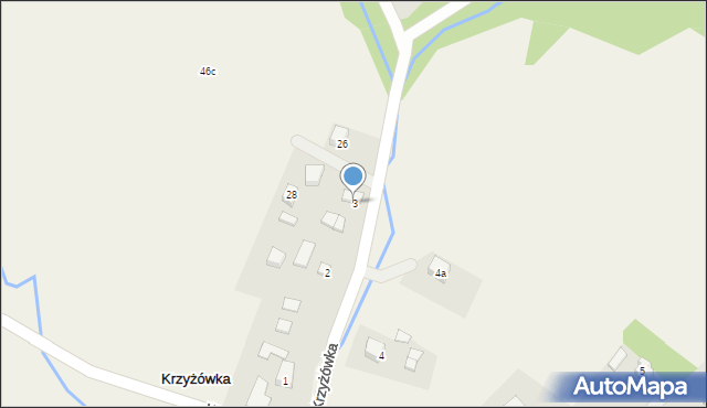 Krzyżówka, Krzyżówka, 3, mapa Krzyżówka