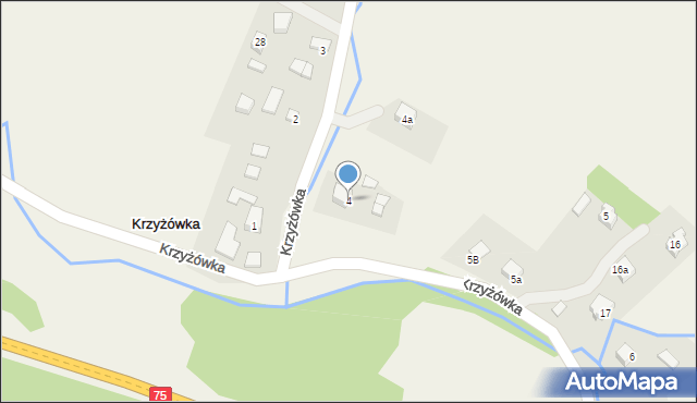 Krzyżówka, Krzyżówka, 4, mapa Krzyżówka