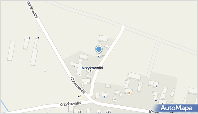 Krzyżowniki, Krzyżowniki, 5, mapa Krzyżowniki