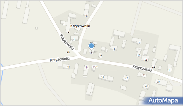 Krzyżowniki, Krzyżowniki, 6, mapa Krzyżowniki