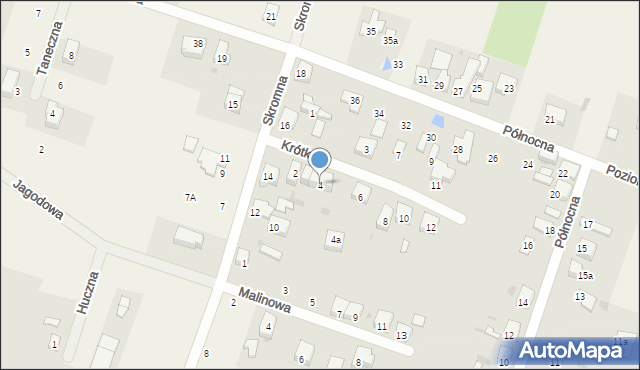Ksawerów, Krótka, 4, mapa Ksawerów