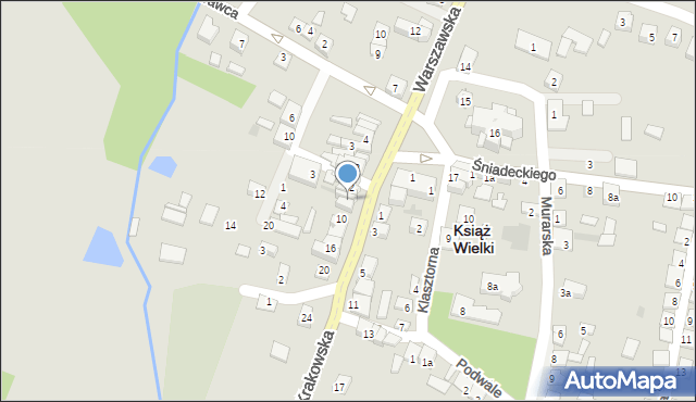 Książ Wielki, Krakowska, 6, mapa Książ Wielki