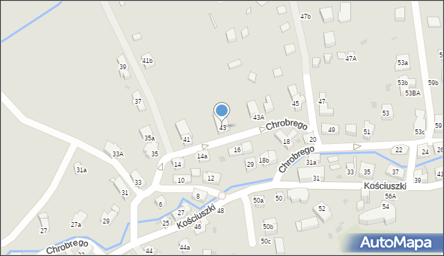 Kudowa-Zdrój, Króla Bolesława Chrobrego, 43, mapa Kudowa-Zdrój