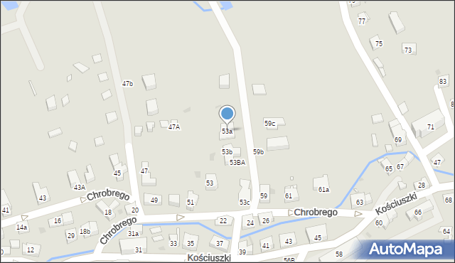 Kudowa-Zdrój, Króla Bolesława Chrobrego, 53a, mapa Kudowa-Zdrój