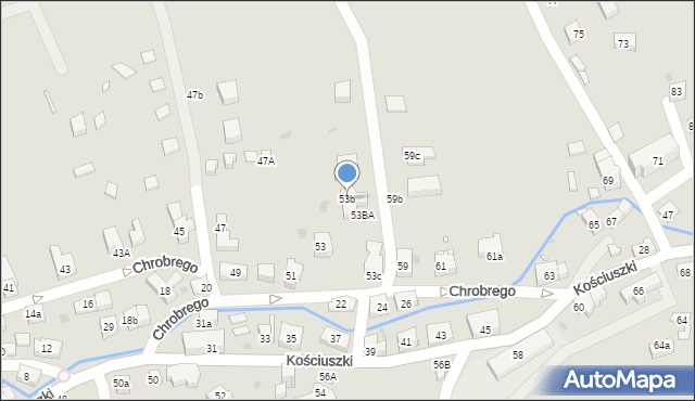 Kudowa-Zdrój, Króla Bolesława Chrobrego, 53b, mapa Kudowa-Zdrój