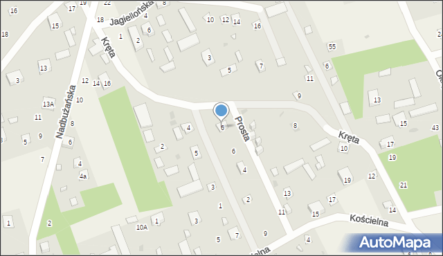 Kuligów, Kręta, 6, mapa Kuligów