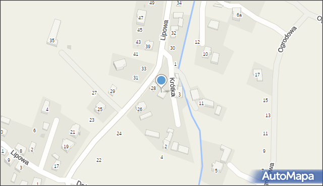 Kuraszków, Krótka, 28a, mapa Kuraszków