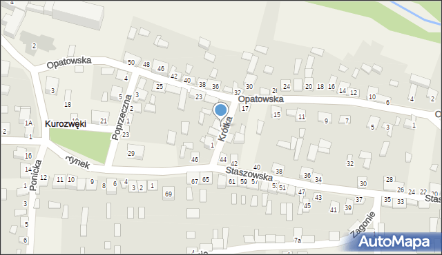 Kurozwęki, Krótka, 3, mapa Kurozwęki