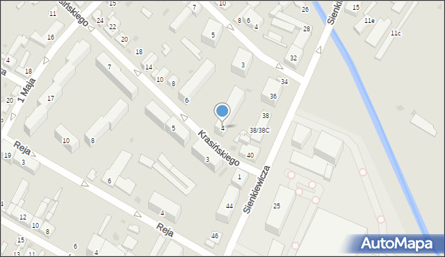 Kutno, Krasińskiego, 4, mapa Kutno