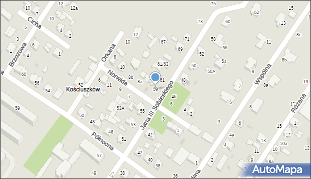 Kutno, Króla Jana III Sobieskiego, 59, mapa Kutno