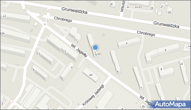 Kutno, Króla Władysława Jagiełły, 3, mapa Kutno