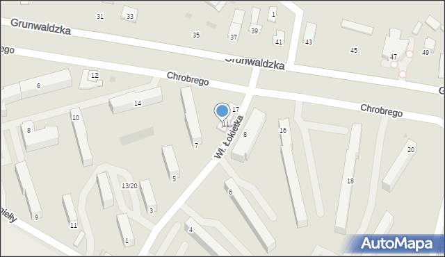 Kutno, Króla Władysława Łokietka, 9, mapa Kutno