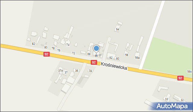 Kutno, Krośniewicka, 66, mapa Kutno