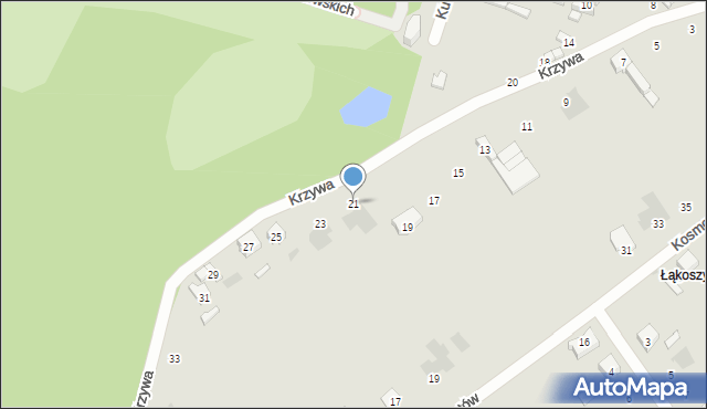 Kutno, Krzywa, 21, mapa Kutno