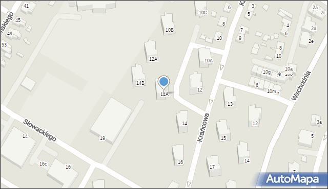 Kwidzyn, Krańcowa, 14A, mapa Kwidzyn