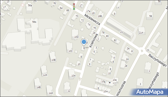 Kwidzyn, Krańcowa, 6, mapa Kwidzyn