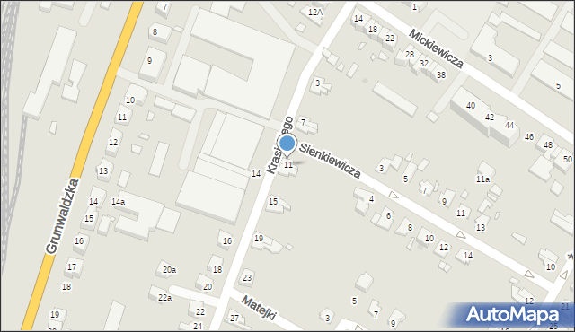 Kwidzyn, Krasickiego Ignacego, bp., 11, mapa Kwidzyn