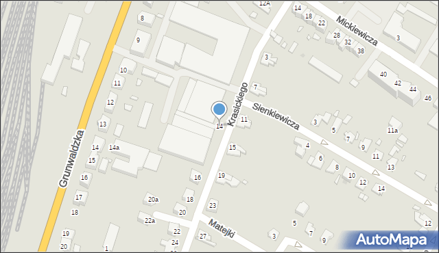 Kwidzyn, Krasickiego Ignacego, bp., 14, mapa Kwidzyn