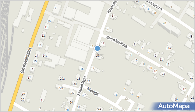 Kwidzyn, Krasickiego Ignacego, bp., 15, mapa Kwidzyn
