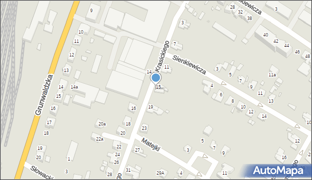 Kwidzyn, Krasickiego Ignacego, bp., 17, mapa Kwidzyn