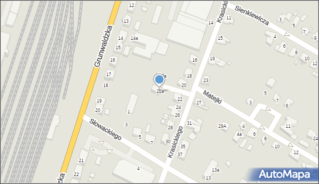 Kwidzyn, Krasickiego Ignacego, bp., 22a, mapa Kwidzyn