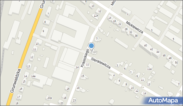 Kwidzyn, Krasickiego Ignacego, bp., 9, mapa Kwidzyn