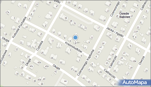 Kwidzyn, Krasnoludków, 4, mapa Kwidzyn