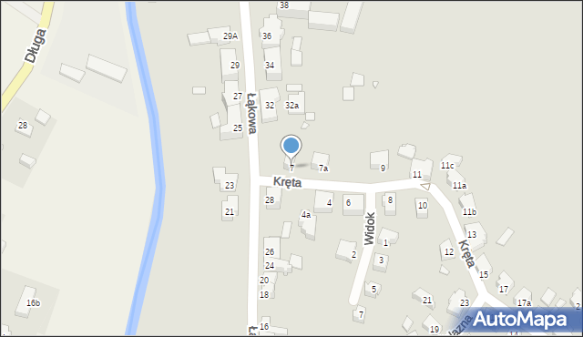 Kwidzyn, Kręta, 7, mapa Kwidzyn